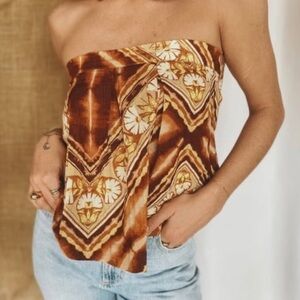 NWOT Free People Kendra Printed Top